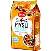 MUSLI SUPER OŘECHY A OVOCE BEZ PŘID.CUKRU KŘUPAVÉ 500g EMCO