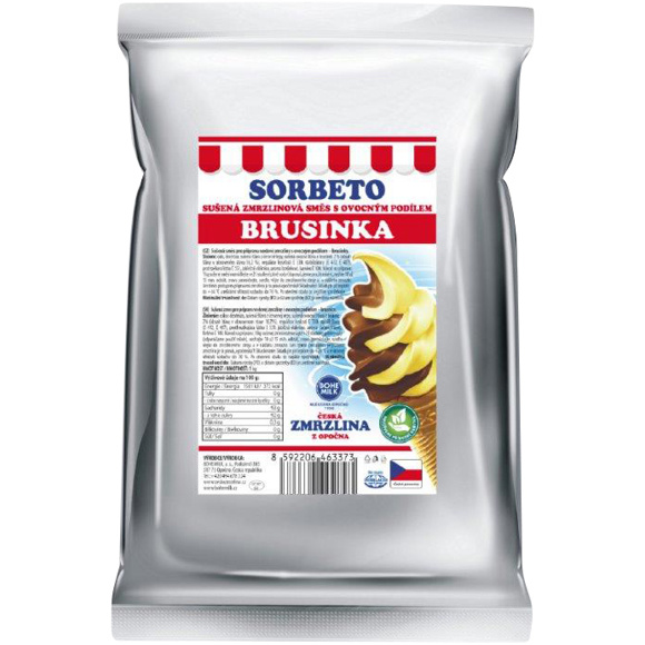 ZMRZLINA SORBETO BRUSINKA 1kg OPOČNO