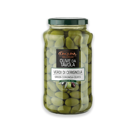 OLIVY ZELENÉ S PECKOU BELLA DI CERIGNOLA (OLIVE VERDI) 2,9kg CINQUINA