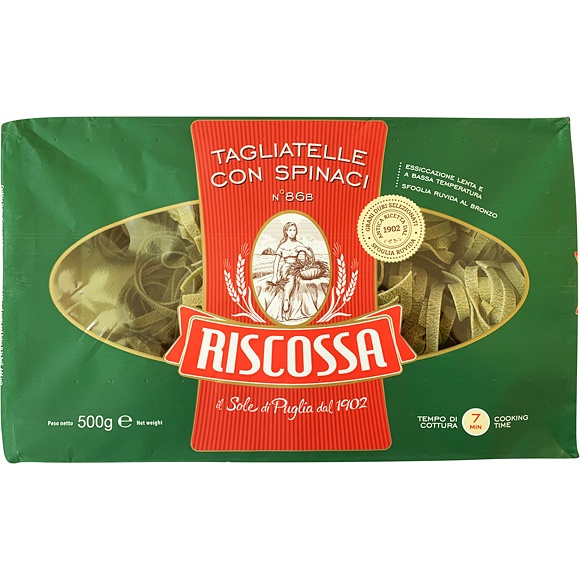 TĚSTOVINY TAGLIATELLE SPINACI - ŠPENÁT 500g RISCOSSA