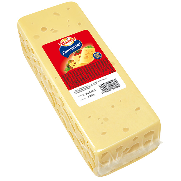 EMMENTAL 45% BLOK PRESIDENT (cca 3Kg)