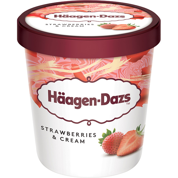 HÄAGEN DAZS JAHODOVÁ ZMRZLINA SMETANOVÁ 460ml 