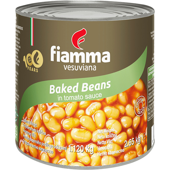 FAZOLE BÍLÁ V TOMATĚ 2,62kg FIAMMA